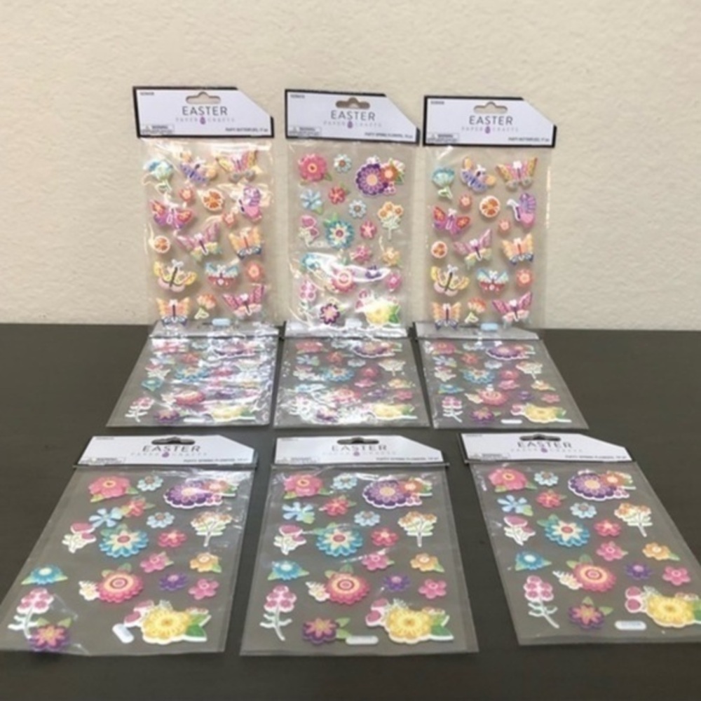 Stickers Floral Puffy Flowers Butterflies 9
Packages Teacher Easter Paper Crafts